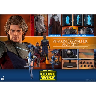 พร้อมส่ง! ฟิกเกอร์ Hot Toys TMS020 1/6 Star Wars: The Clone Wars - Anakin Skywalker And Stap (Special Edition Bonus)