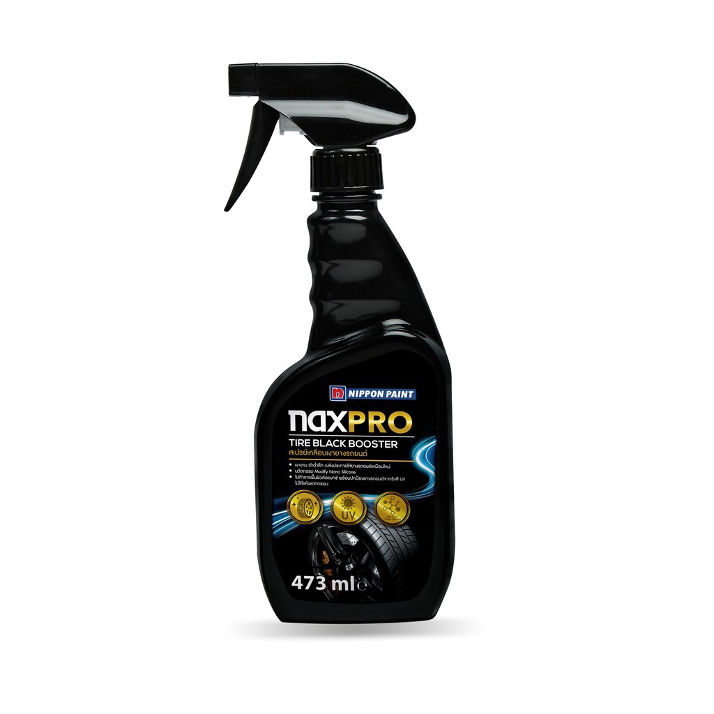 Naxpro แนกซ์โปร สเปรย์เคลือบเงายางรถยนต์ 473 ml.
