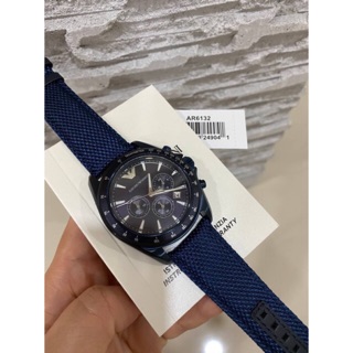 AR6132  ARMANI Blue Sunray Dial Mens Chronograph Watch AR6132