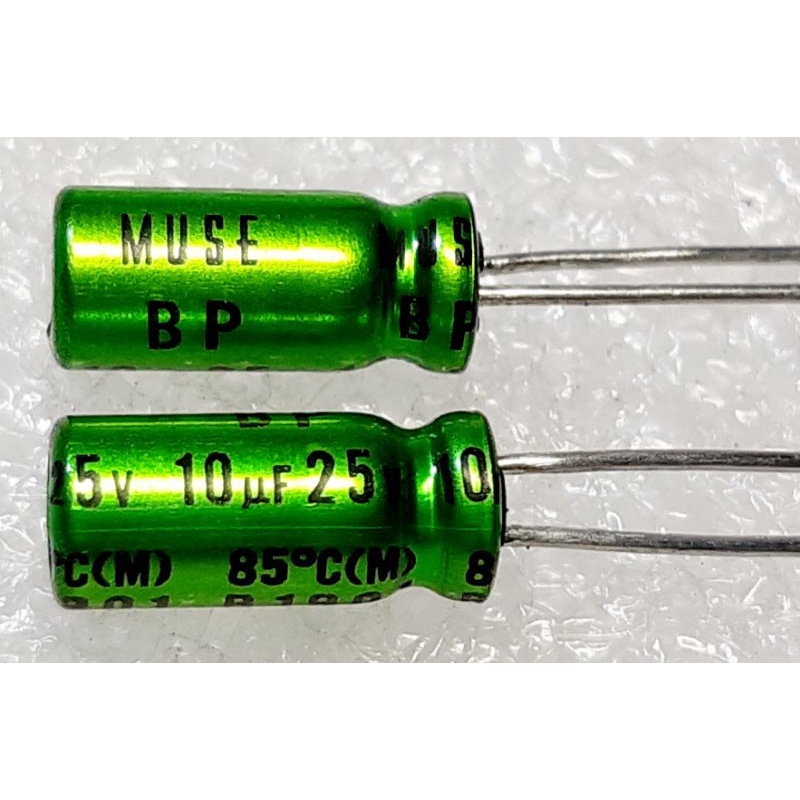 Nichicon MUSE ES BP 10uf 25v Bipolar Capacitor bipolar bp คาปาซิเตอร์ ตัวเก็บประจุ ไบโพลาร์ ไบโพล่า 