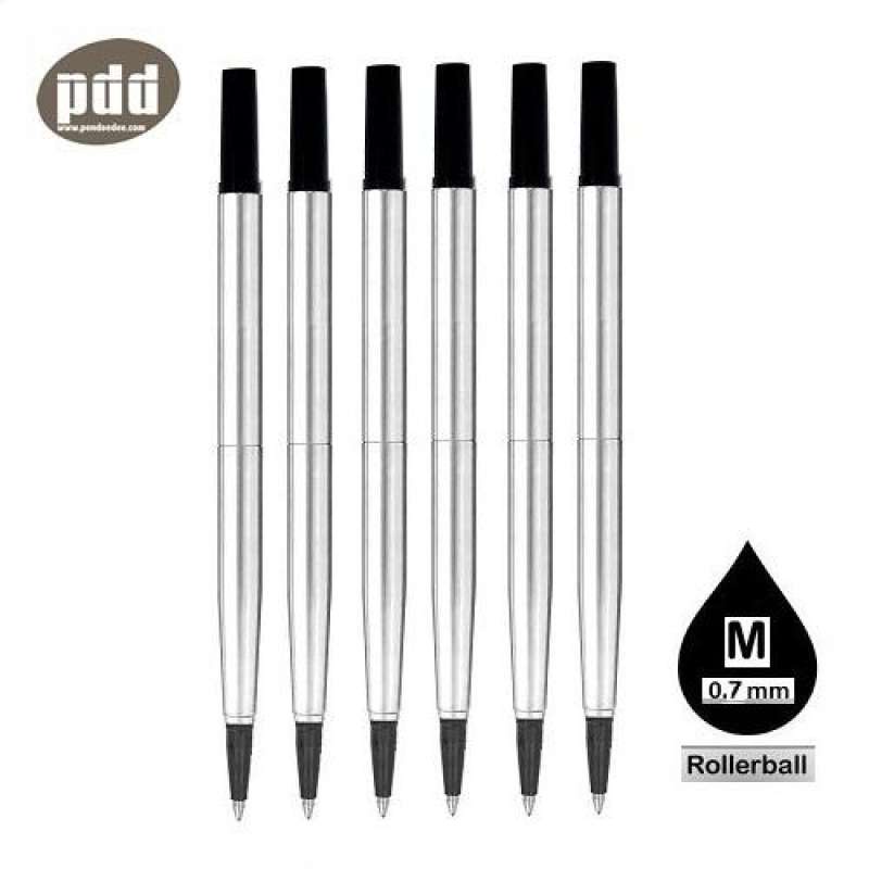 ไส้ปากกา Parker Style โรลเลอร์บอล 0.7mm [แพค 6 ชิ้นคุ้มมาก] หมึกน้ำเงิน หมึกดำ - ถูกกว่าซื้อแยก [เครื่องเขียน Pendeedee]
