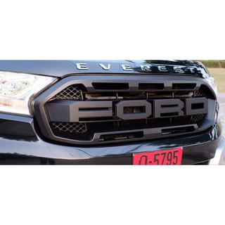 กระจังหน้า Ford Everest 2015 2016 2017 ลาย Raptor Logo สีดำ