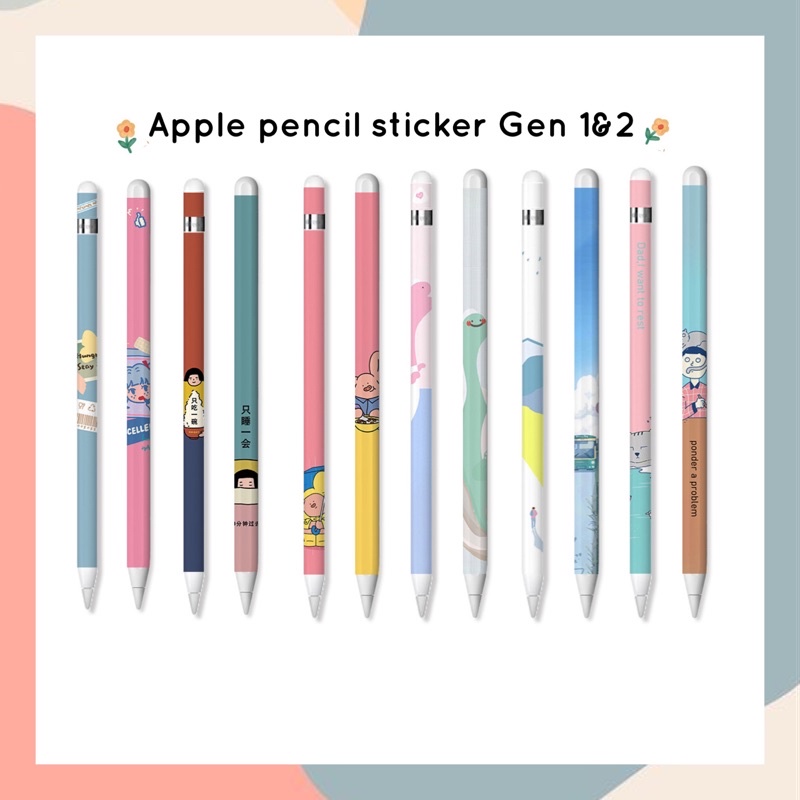 [ลายที่ 28-33] Apple pencil sticker for Gen 1 &amp; 2 สติกเกอร์ Apple pencil [พร้อมส่ง]