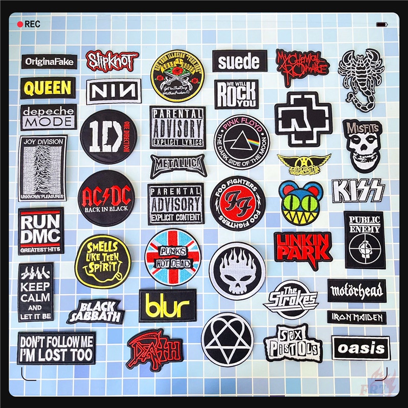 ♥ แผ่นแพทช์เหล็ก สไตล์พังก์ร็อก ♥ แผ่นแพทช์รีดติดเสื้อ ลาย We Will Rock You DIY สําหรับตกแต่งเสื้อผ้า 1 ชิ้น