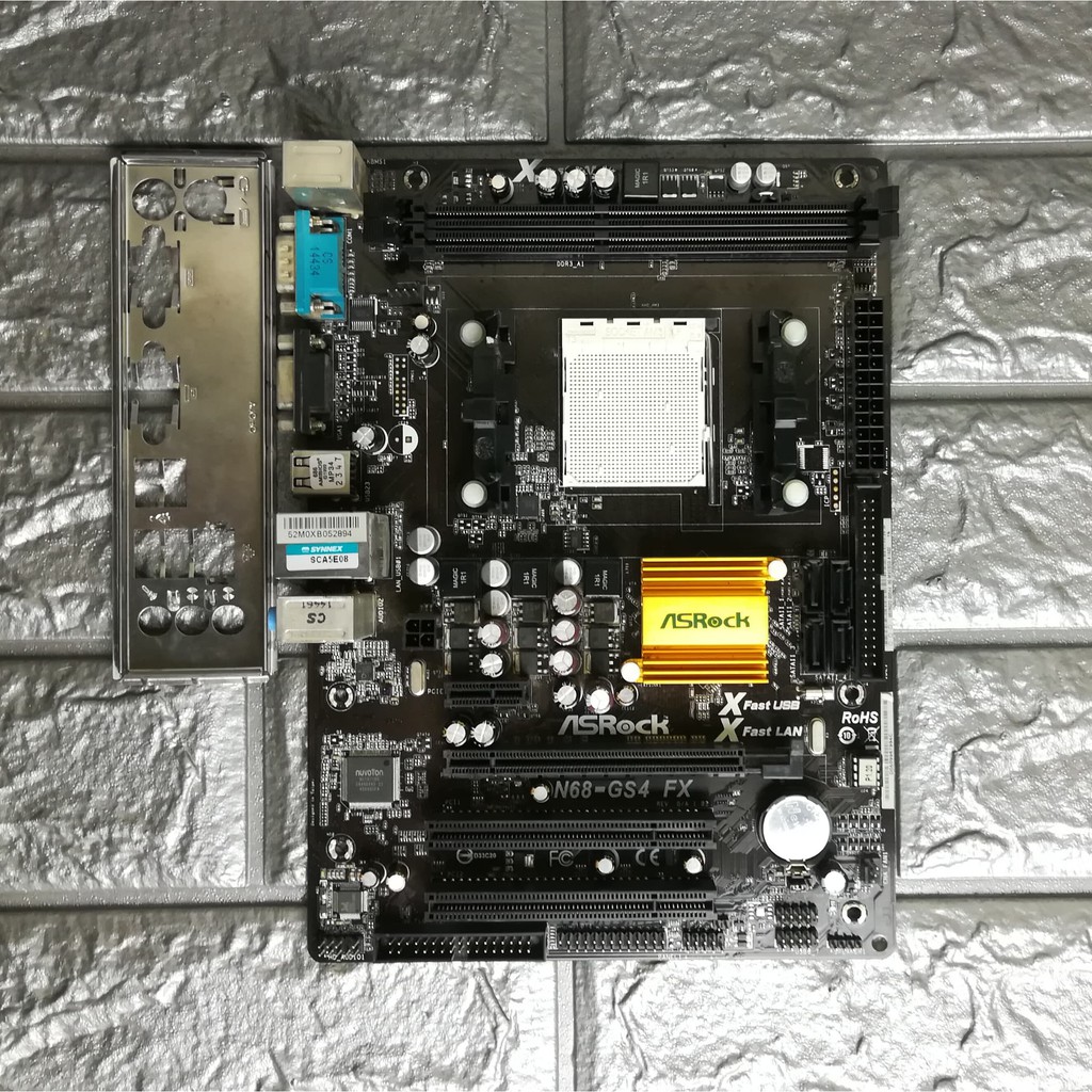 ⚡️เมนบอร์ด ASRock N68-GS4 FX Socket AM3+ มีฝาหลัง ฟรี Speakerเมนบอร์ด