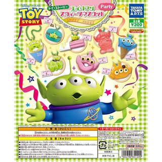 Gashapon Disney Toy Story Alien Green Man Sweets Mascot Party กาชาปอง ดิสนีย์ ขนมหวาน กรีนแมน เอเลี่ยน ทอยสตอรี่ มาสคอต