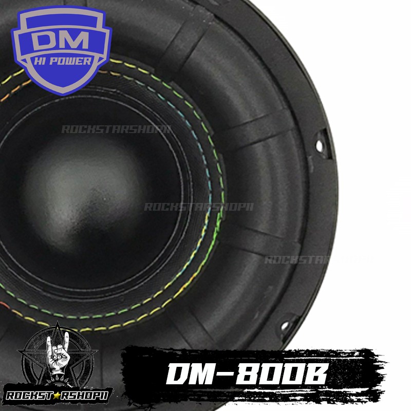 ดอกลำโพง ซับรถยนต์  DM รุ่น DM-800B / 8 นิ้ว /800 W -วอยซ์ คู่/แม่เหล็ก 2 ก้อน/เหล็กหล่อแท้ ( ขนาดบร
