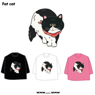 Fat black-white cats T-shirt