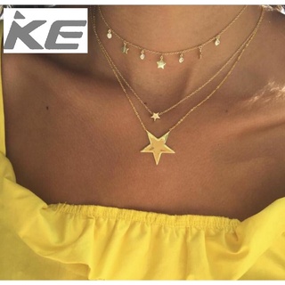 Jewelry Moon Star Necklace Layered Necklace Set Sweater Chain Pendant for girls for women low