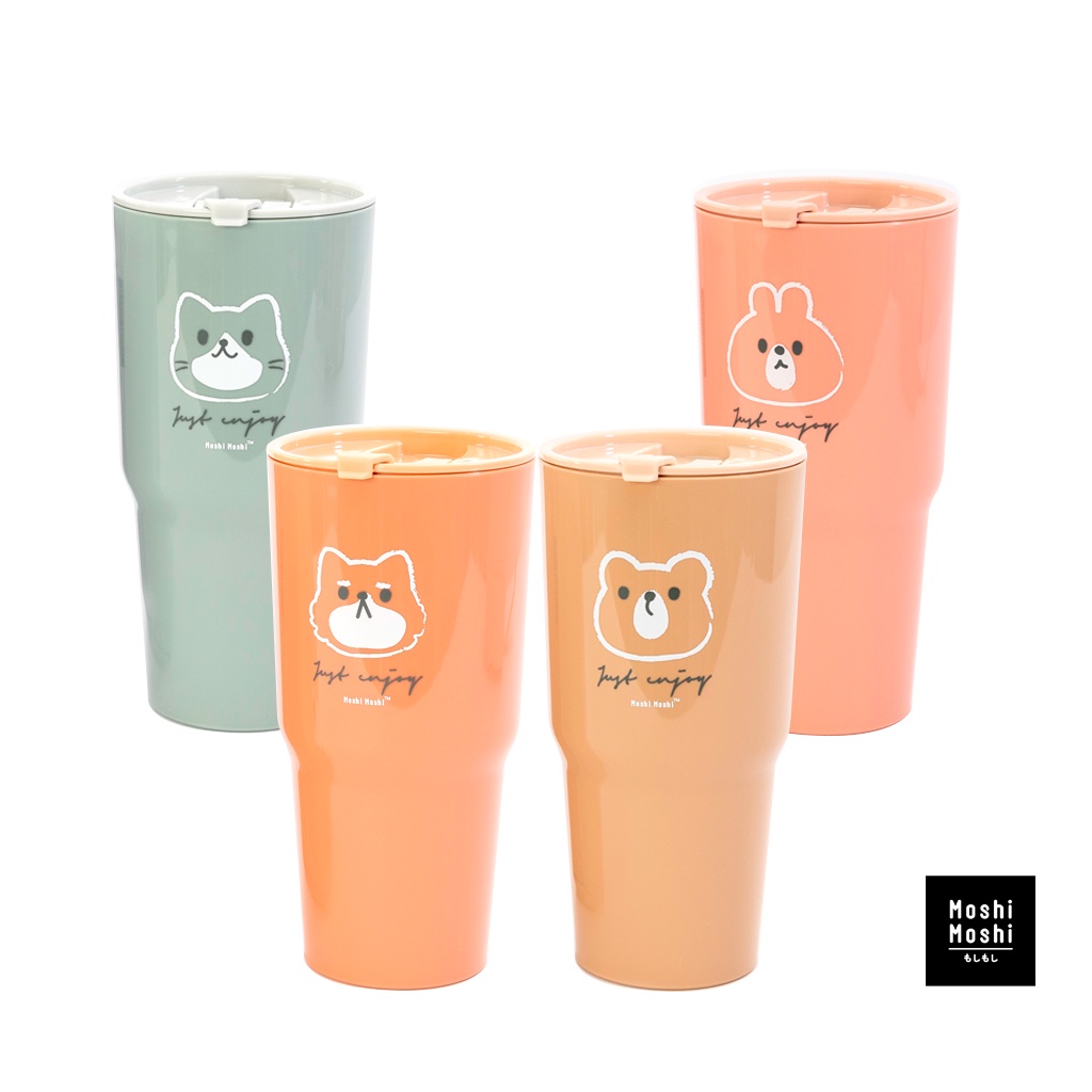 Moshi Moshi แก้วน้ำพลาสติกลายน่ารักพร้อมกระเป๋า มีฝาปิด ขนาด 750 ml. รุ่น 7100010416-0421 #6