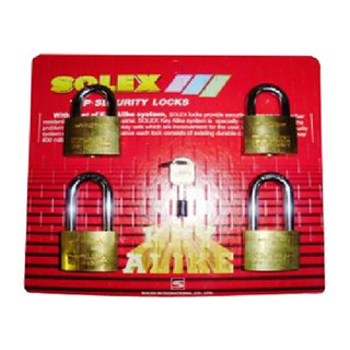 กุญแจคีย์อะไลท์ SOLEXMACH250 50 มม. 4 ตัว/ชุด SOLEX MACH25050MM/4PB KA PADLOCK 4EA/SET