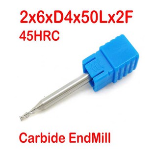 End Mill กัดอลูมินัม ขนาด 2x6xD4x50Lx2F