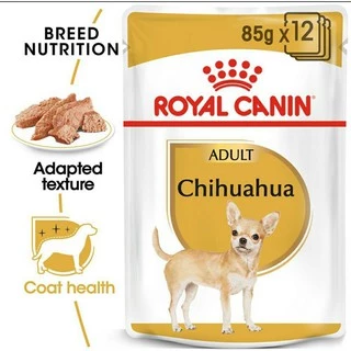 อาหารเปียก Royal Canin CHIHUAHUA ADULT สำหรับสุนัขพันธุ์ชิวาวา 12 ซอง(1 กล่อง)