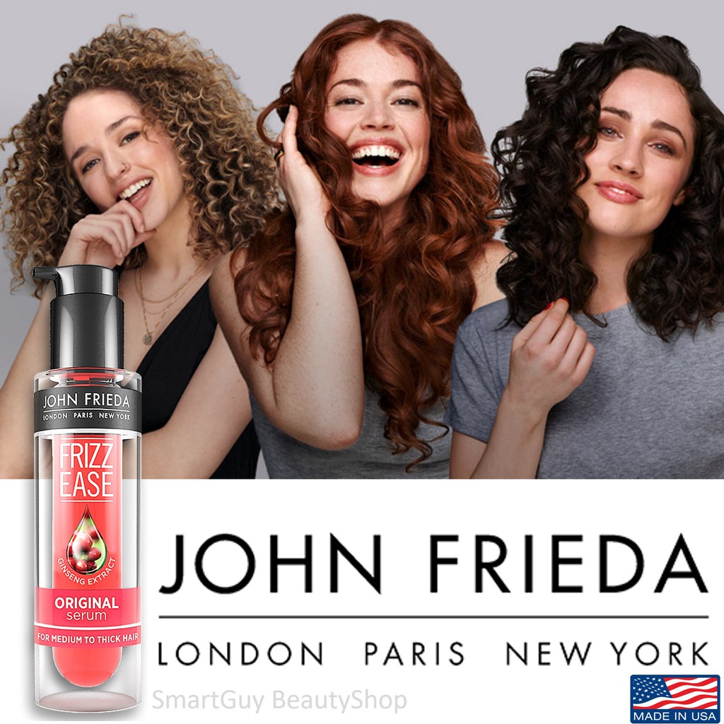 JOHN FRIEDA Frizz Ease Ginseng Extract Original Smooth Serum 50ml เซรั่มบำรุงเส้นผมสูตรพรีเมี่ยมจากต