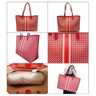 กระเป๋าสะพาย tory burch  T Zag Tote  Bag Canvas 64206 / Red สีแดง