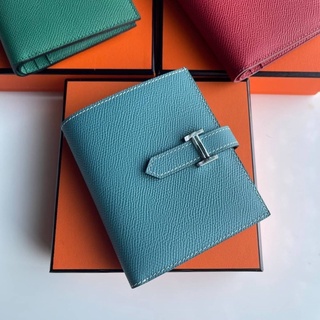 hermes short wallet epsom leather ( งานดีสุดสวยมากทำจากหนังเเท้100% ทั้งใบ