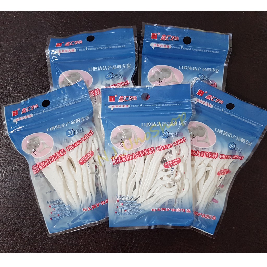 พร้อมส่ง!! ไหมขัดฟันพลาสติก ไหมขัดฟันชนิดด้าม ไหมขัดฟันดูแลช่องปาก 150 ชิ้น / ห่อ