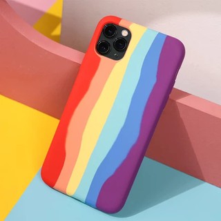 [ส่งจากไทย] เคสนิ่มซิลิคอน ลายสีรุ้ง Case OPPO A73.F5.A37.F9.F11Pro.F7.Reno3Pro.Realme 7i Rainbow CASE