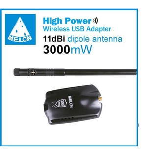 3000Mw 11Dbi USB Wifi Adapter High Power Omi Antenna