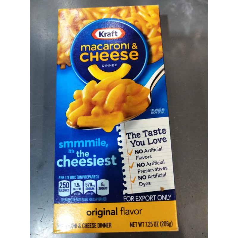 Kraft Macaroni&Cheese มะกะโรนี คราฟท์ 206 กรัม ราคาสุดฟิน