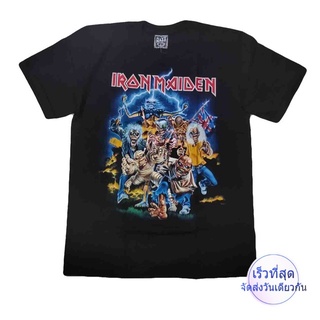 เสื้อวง Iron Maiden rock T-shirt เสื้อวงร็อค Iron Maiden เสื้อยืดวงร็อค