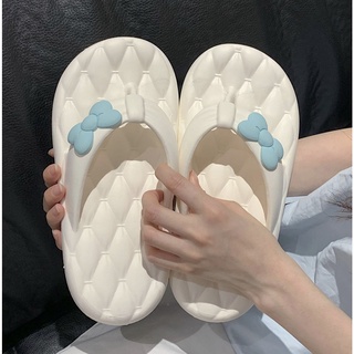 🔥 ส่งจากไทย【TX-2266】🎀🦋 TOBO แท้! size36-41 รองเท้าแตะแบบหนีบแต่งโบว์ พื้นตาราง งานpvc ใส่สบายมากกทรงสวยสไตล์เกาหลี