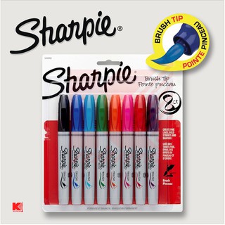 Sharpie ปากกามาร์กเกอร์ หัวพู่กัน ชุด 8 สี