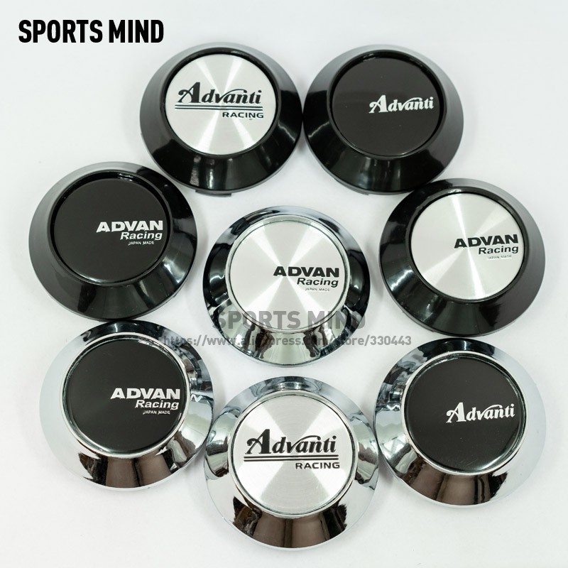 4 ชิ้น/ล็อต 68/64 มม.8 สีรถศูนย์ Hub Caps สําหรับ ADVAN Racing Advanti RACING รถล้อตกแต่ง