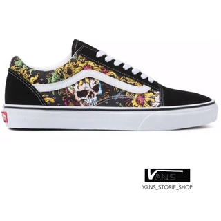 VANS OLD SKOOL BEAUTY SKULL BLACK TRUE WHITE SNEAKERS สินค้ามีประกันแท้