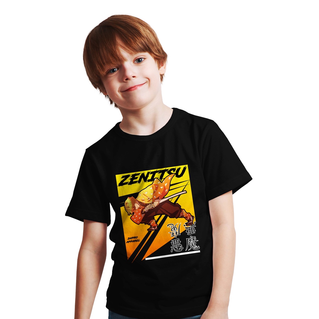 ZENITSU AGATSUMA FLASH DEMON SLAYER ANIME KIDS เสื้อยืด