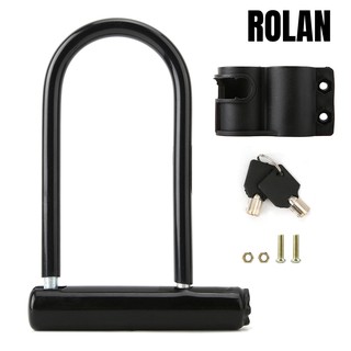 Rolan Bicycle Lock U  Heavy Duty Zinc Alloy Anti-Theft for Bike / Motorcycle Combined Door