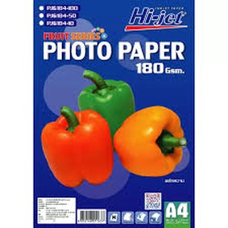 กระดาษปริ้นรูป Hi-jet Photo Inkjet 180 แกรม (100แผ่น)