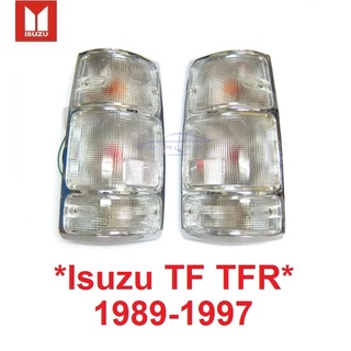 ไฟท้าย เสื้อไฟท้าย ISUZU TF TFR PICK UP 1989 - 1996 อีซูซุ ทีเอฟ ทีเอฟอาร์ ฝาขาว ไฟหลัง 1990 1997