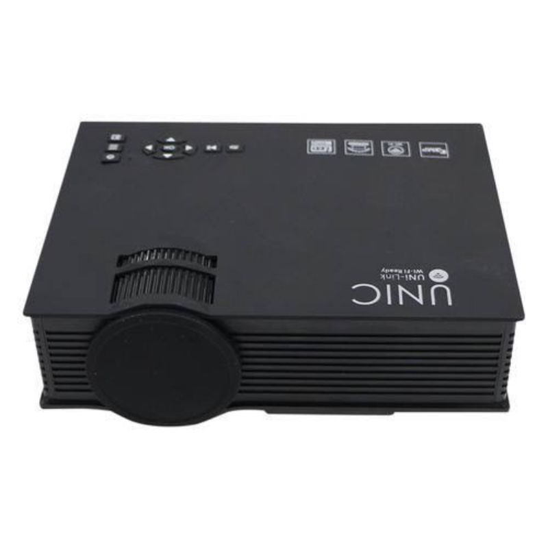 Unic UC68 เครื่องโปรเจคเตอร์พกพา ความสว่าง 1200 ANSI Lumens สีดำ