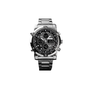 พร้อมส่ง [ใส่โค้ด99FASH15] SKMEI 1389 แท้ 100% นาฬิกาข้อมือผู้ชาย สายสแตนเลส 2 ระบบ มีเก็บเงินปลายทาง