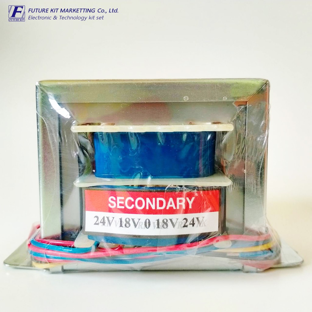 หม้อแปลงไฟฟ้า ขนาด 3 แอมป์  เข้า 220VAC ออก 24-18-0-18-24VAC , 6-9-12VAC  Step Down Transformer