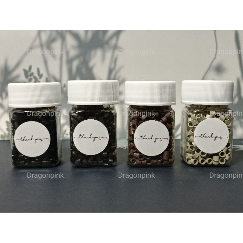 กิ๊บต่อผม ขนาด 4.5 มิล  1 กระปุก มี 500 ตัว สินค้ามีสีดำ น้ำตาลเข้ม น้ำตาล และขาว