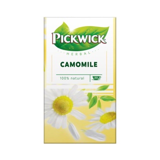 ชาคาโมมายล์ Pickwick Herbal Camomile 100% natural บรรจุ 20 ซอง(1.5กรัม/ซอง) ปราศจากคาเฟอิน ช่วยให้หลับสบาย