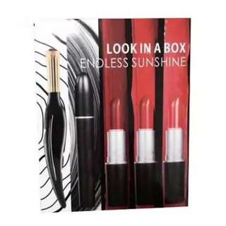 Brand Makeup Set LOOK IN A BOX Endless 3 Lipstick 1 Eyeliner Pen 1 Mascara Inside