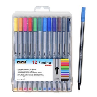 ปากกา FINELINER 12 สี (แพ็ก12ด้าม)