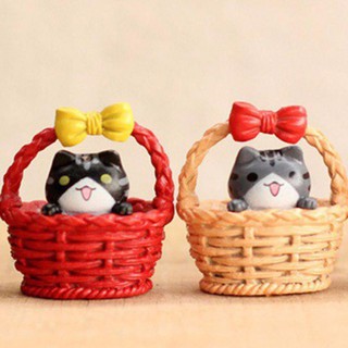 ﻿DIY แมวน้อยในตะกร้าสาน สายตาเว้าวอนอย่างเนี้ย ทนกันได้อ๊ะป่าว ( 1 Set 2 ชิ้น) CAT2