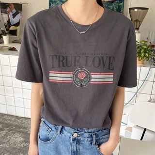Mollygirl เสื้อยืดคอกลมสกรีนลาย เสื้อยืดคอกลม เสื้อยืด