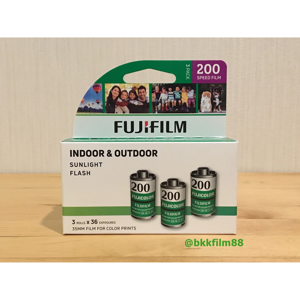 ฟิล์มสี แพ็ค 3 ม้วน Fujifilm 200 35mm 36exp Color Film ฟิล์มถ่ายรูป