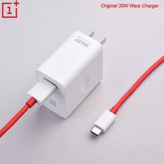 ชุดสายชาร์จแท้ ชาร์จเร็ว Original Oneplus 7 pro warp charger 5V 6A fast charger and cable for 1+ 8 7 Pro 7T 6 6T 5 5T