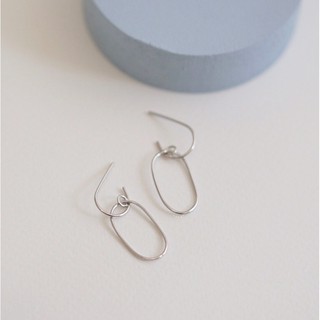 [พร้อมส่ง] Paper clip earrings ✨ Silver 925 ไม่แพ้ไม่คัน 🎁 ห่อของขวัญฟรี