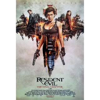 โปสเตอร์ หนัง Resident Evil The Final Chapter 2016 POSTER 24”x35” Inch Milla Jovovich V2