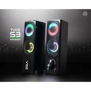 EGA TYPE S3 Speaker USB 7 LED Color Lighting ลำโพงเกมส์ ใช้งานง่าย (รับประกันศูนย์ 2 ปี)