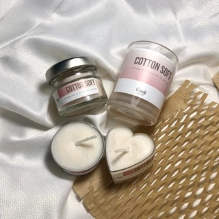 ⭐(สินค้าพร้อมส่ง) เทียนหอม กลิ่น ค็อตตอน ซอฟท์ - Soy Candle Cotton Soft เทียนหอมไขถั่วเหลือง เทียน ของขวัญ