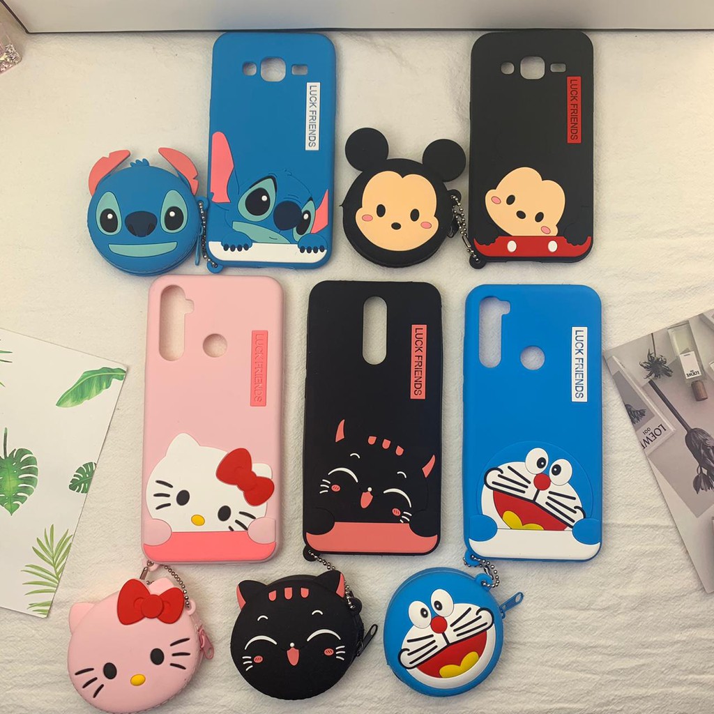 GANTUNGAN CS - SOFTCASE DOLL 4D CHARACTER + กระเป๋าแขวน SAMSUNG J1 ACE J2 PRIME J2 2015 J3 2016 J5 2