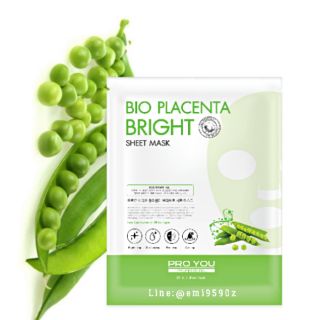 🌻🍀 ผิวไบรท์ สดชื่น ฟินๆ  Proyou Bio Placenta Bright Sheet Mask (25ml)